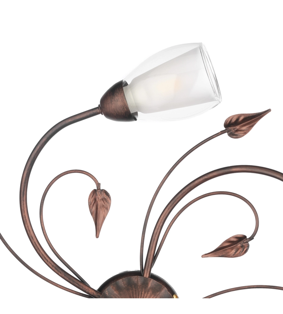 PLAFONIERA 5 LUCI ONLI "LILIANA" BRONZO E14